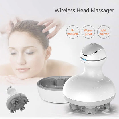 3D Waterproof Electric Head Massager